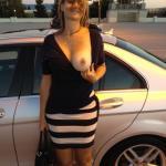 My wife juicy big boob out car parking