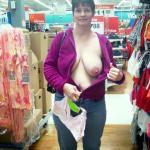 Mature no bra