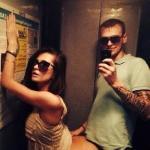 Elevator selfie: Doggy style