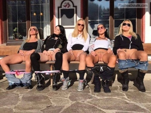 5 girls group pussy sunbathing pussy flash no panties bitch 