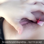 Teen girl stuffing her panties inside pussy