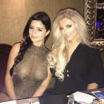 Two sexy dolls: Big round natural boobs see through blouse