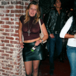 Slutty cougar in see through t shirt nigh out