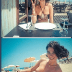 Provocative GF with and without top on vacation