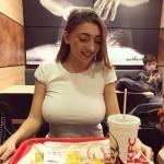 showmeyourpokies: hot-pokies: Busty girl at KFC…