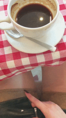 No Panties Pics - anndarcy: Coffee and no panties in a restaurant