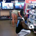 carelessinpublic:Bending inside a shop in a short dress and…