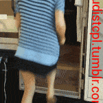 soflonudistcpl: A quick gif of her bouncing up the stairs into…