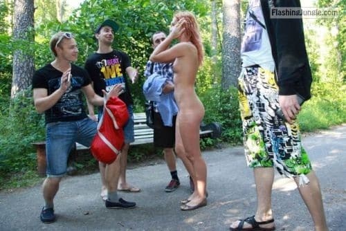 fanofenf: “Hey, why do you assholes keep following me?!” “Maybe... public flashing 