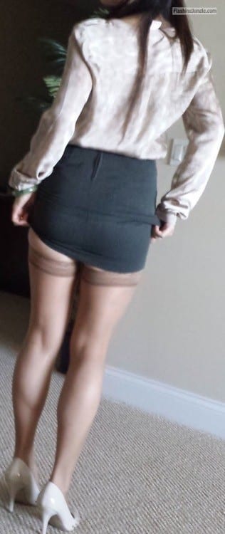 No Panties Pics - tlomles: These skirts aren’t too tight, are they..?