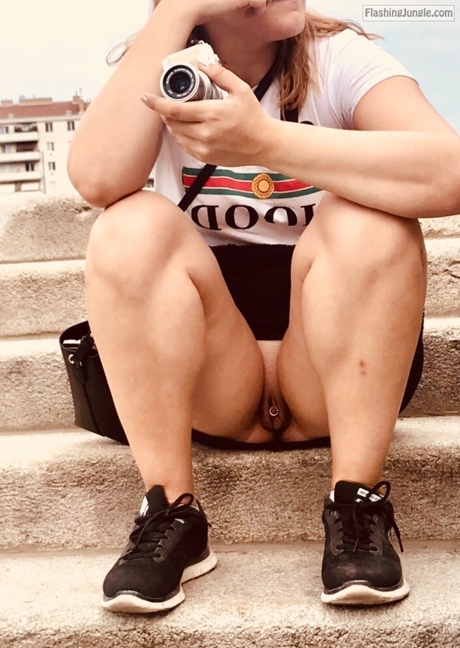 public upskirts - letussharewithyou: Flashing in public is always fun ??/Master - No Panties Pics