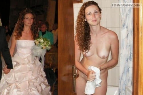 Public Flashing Pics - brides caught in oops moment on their wedding day. downblouse /…