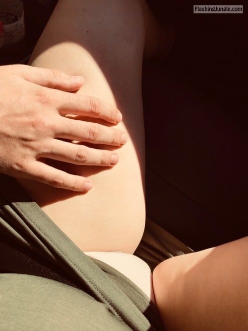 road gif animation - sthlmcouple: Hubby helps me touch myself on the road – he’s… - No Panties Pics