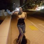 Sexy babe shows off her hot boobs in the street