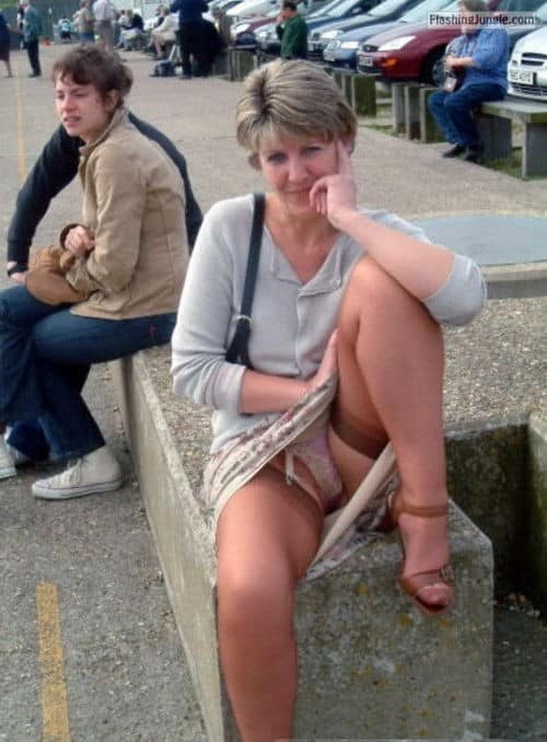 wife no panties in public - Mature wife flashing panties at public - Mature Flashing Pics