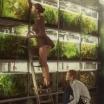 Teen boy looks under his sister mini skirt