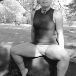 No panties as usual. Too hot in the park.