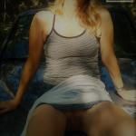 Sofia O Hara pantyless posing on car bonnet