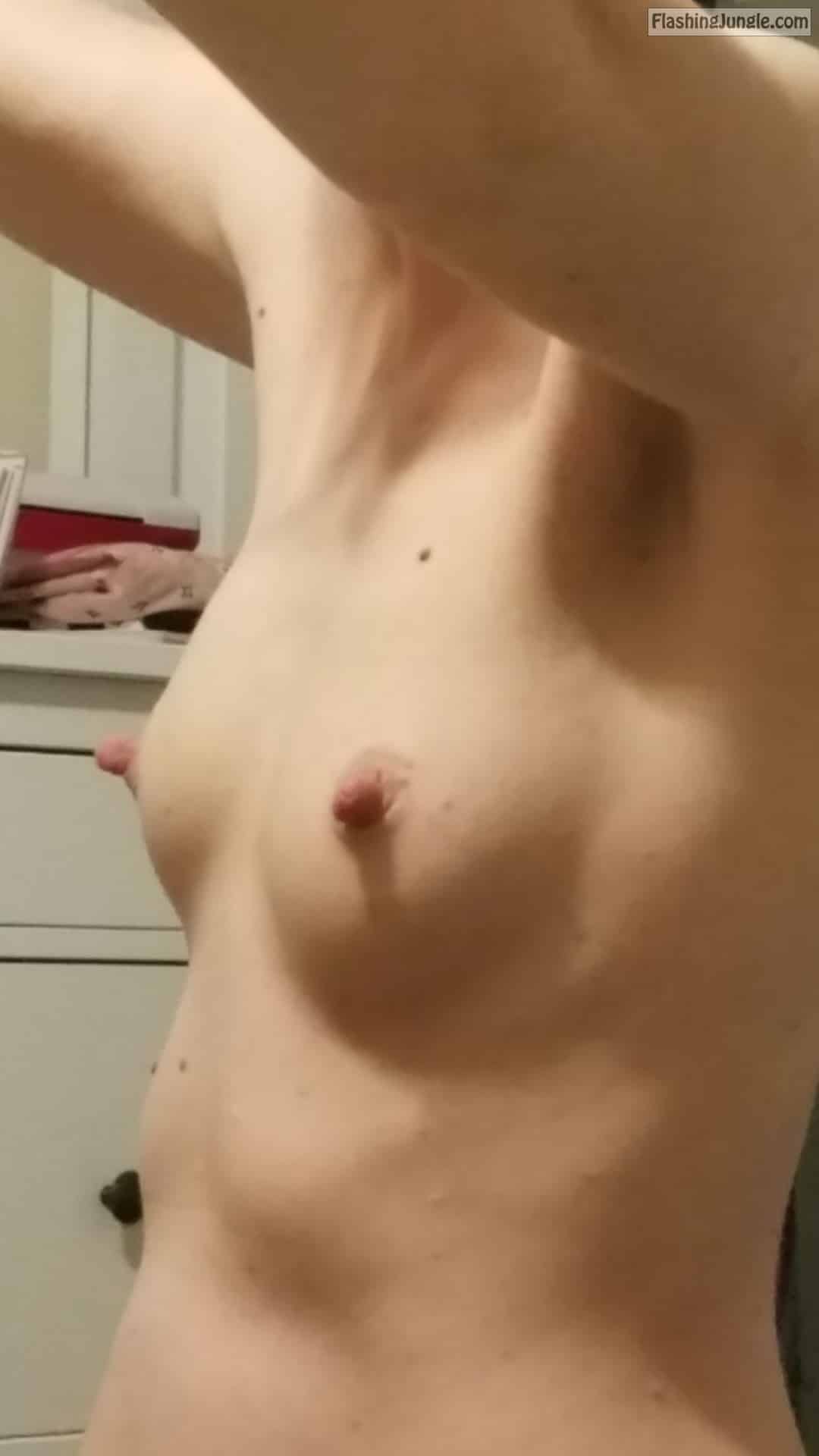 Real Amateurs Boobs Flash Pics - Small tits hard nipples