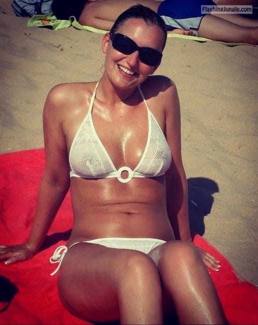 Real Amateurs Pokies Pics Boobs Flash Pics - Facebook pic of me in see through white bikini