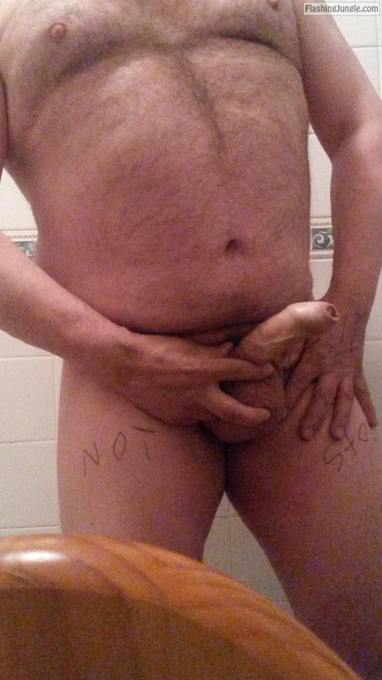 Mature Man Flashing Long Di