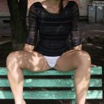 VALIA Intentional Upskirt Panty Flashing in Public