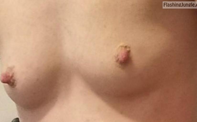 Amber Small Tits Erected Nips Close Up