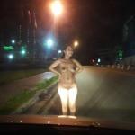 Laura16 Fully Nude Under Car Beam