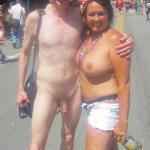 Topless Girl Public Nudity Exhibitionist Brucie Bay to Breakers Flashers