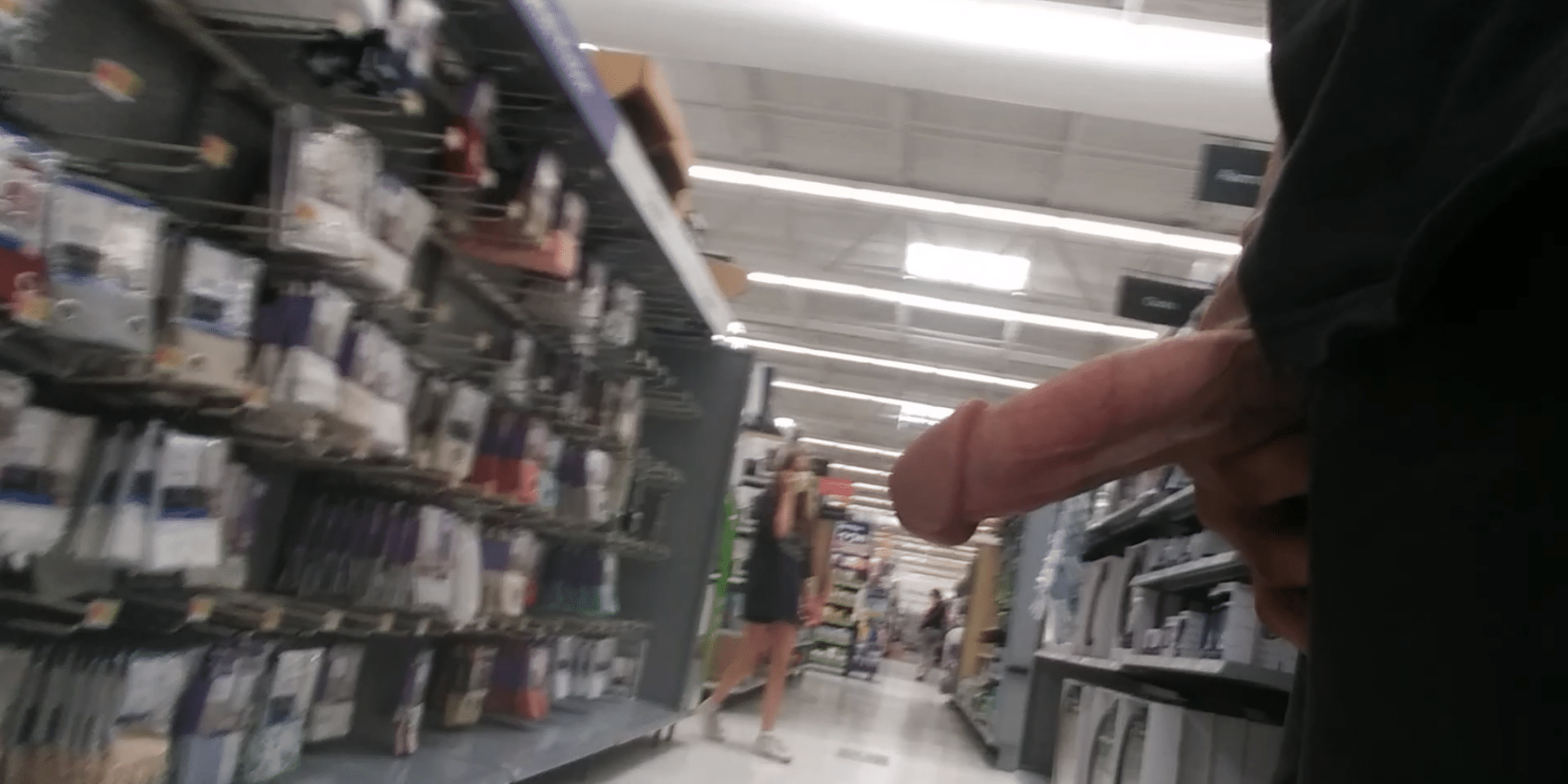 Cock Flash She Looks Caught in Walmart real nudity public flashing flashing store dick flash