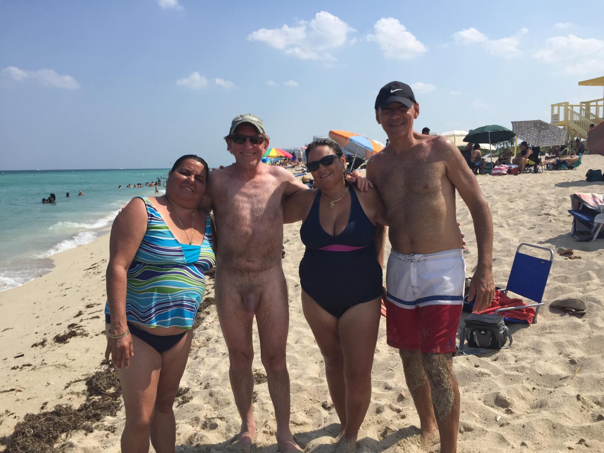 hot topless beach selfie