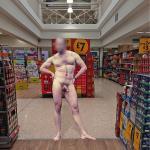 Fake nudity: Visit to Morrisons