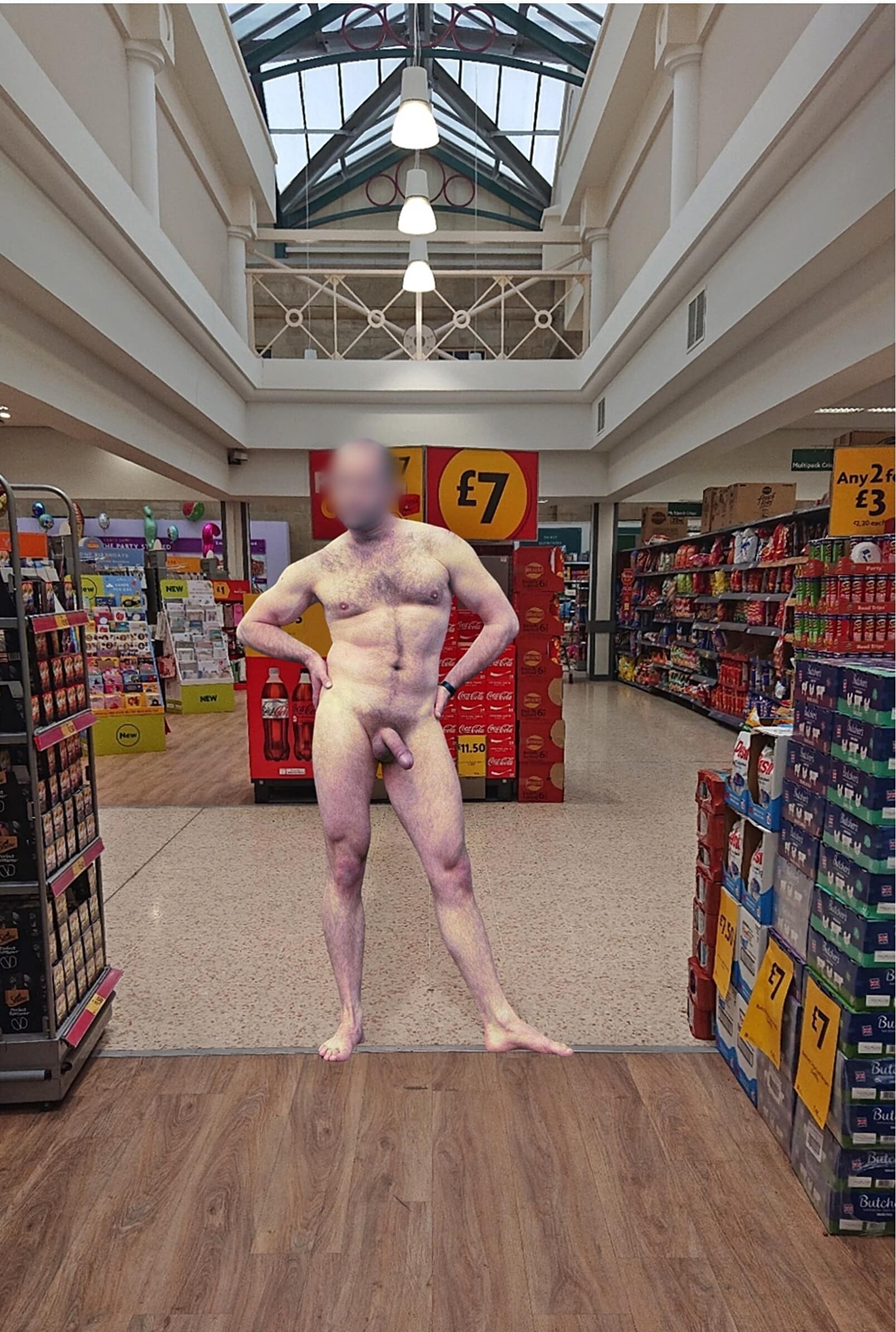 Fake nudity: Visit to Morrisons real nudity public nudity