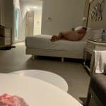 Shy cute curvy desirable wife unaware naked in bed