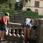 Leaning over the parapet in a skirt that’s too short- Source of the danube