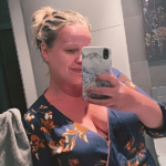 Horny Blonde Bathroom Mirror Selfie