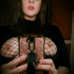 Beautiful tits covered in a fishnet