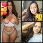 Sexy brunette with appetizing boobs