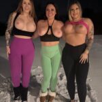 Tits out and on display!