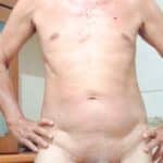 Naked man is flashing for web