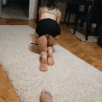 Afternoon Flash: Amateur Tease on Wooden Floors