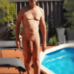 Ric’s cock by the pool