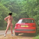 Rural Roadside Flash: Mature Man’s Bold Display