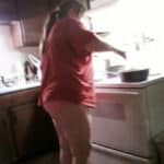 Midday Kitchen Tease: MILF’s Ass in Thong