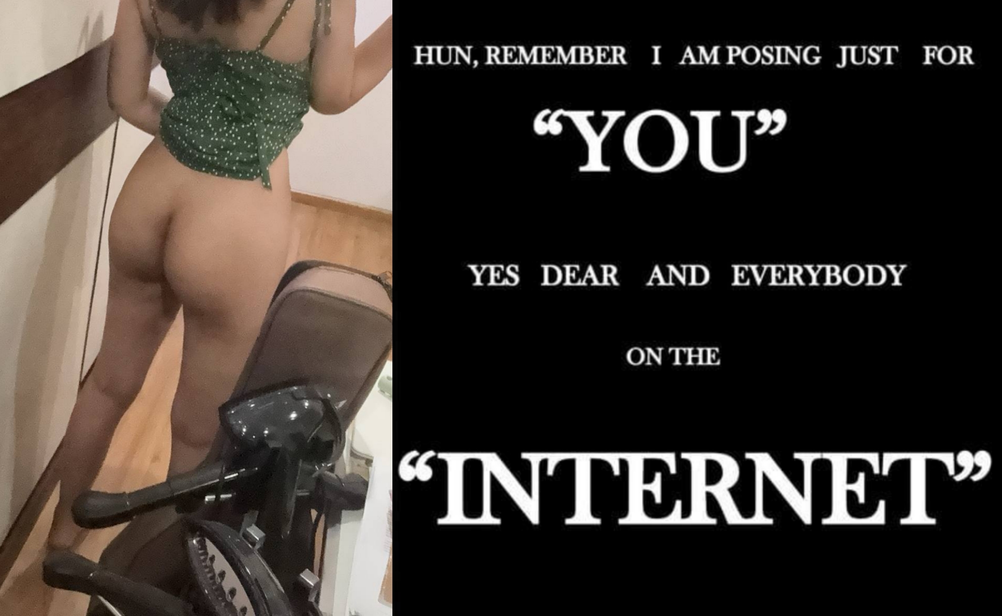 black clothed granny at youx xxx com - Teen Flashes Her Ass While Working Out on Exercise Bike A young man works out on an exercise bike, bare-chested and wearing a green bikini top, captured in a home gym setting. The image is split, with a digital ov... - Ass Flash Pics