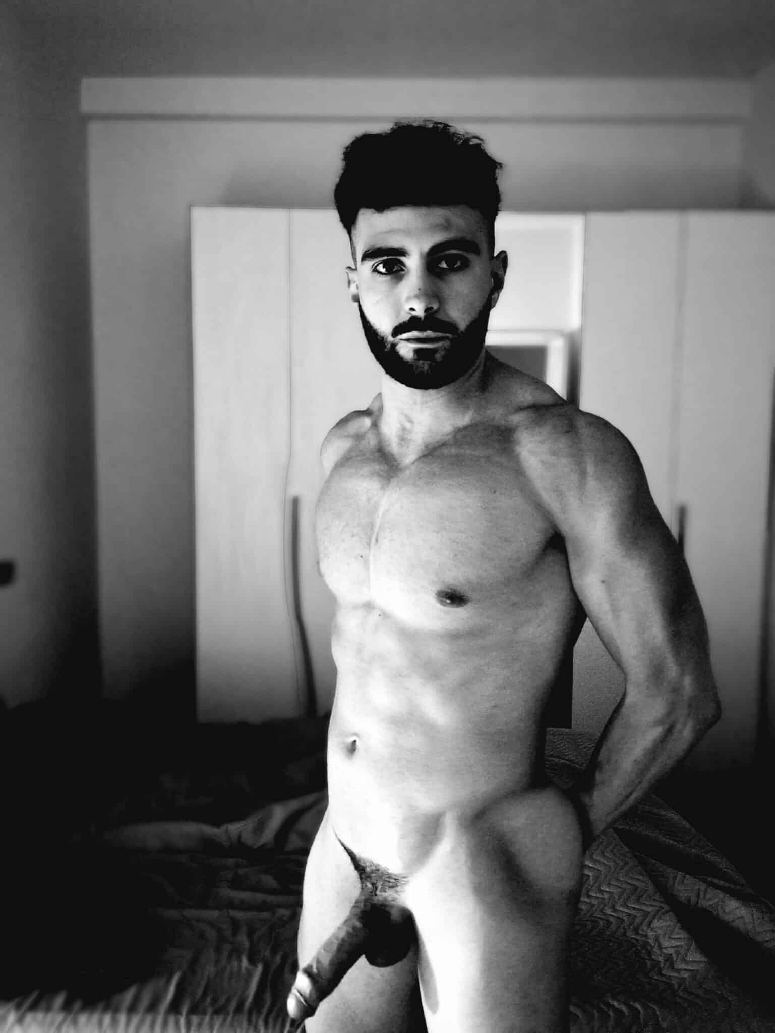 waptrick thick ebony mom vs son pornphotos - Intense Gaze: Tommaso Livi’s Bold Bedroom Flash Tommaso Livi's bedroom flash captures a muscular man confidently displaying his body, with a focus on his intense gaze and semi-hard cock gripped in his hand. - Dick Flash Pics