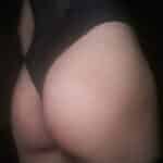 Curvy Thick Ass Tease in Black Thong
