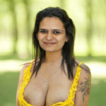 South Asian MILF Flashes Big Boobs in Public