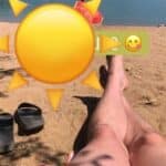 Teen Flashes His Thighs at Nudist Beach