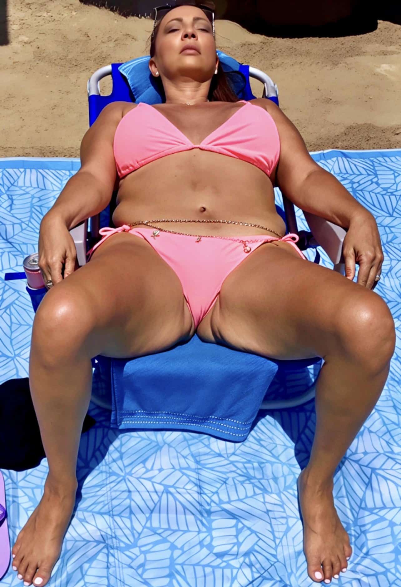 iam xxxphotos in the forest com - Beachside Beauty: A MILF’s Relaxing Afternoon A MILF enjoys a peaceful afternoon on the beach, her curves accentuated by a pink bikini, a gold chain belt, and the sun's warm embrace. - Hotwife Pics